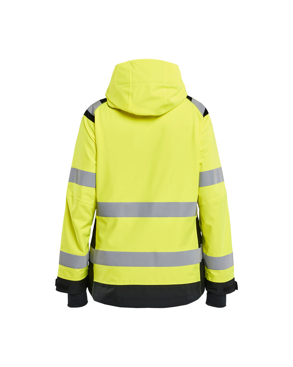 Women's Hi-Vis Shell Jacket - Yellow Hi-viz/Black