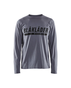 T-SHIRT IMPRIMÉ À MANCHES LONGUES - Gris